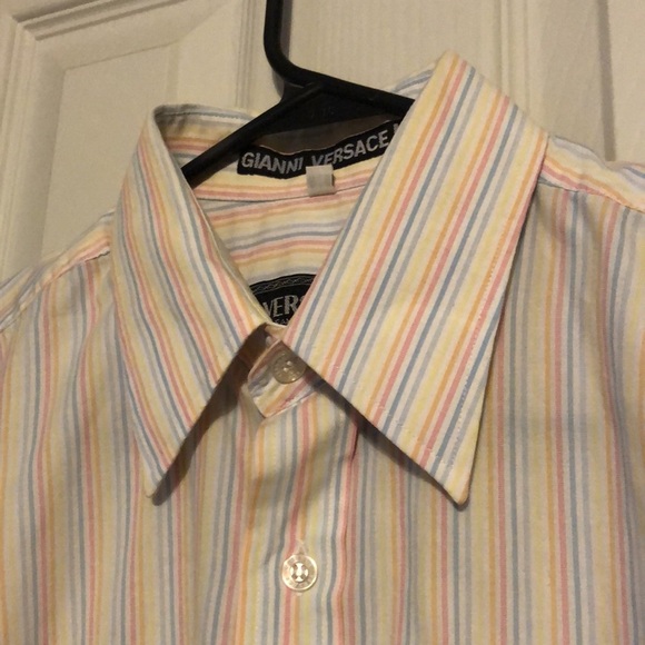 Versace Pastel Stripe Breezy Button-Up - Picture 6 of 10